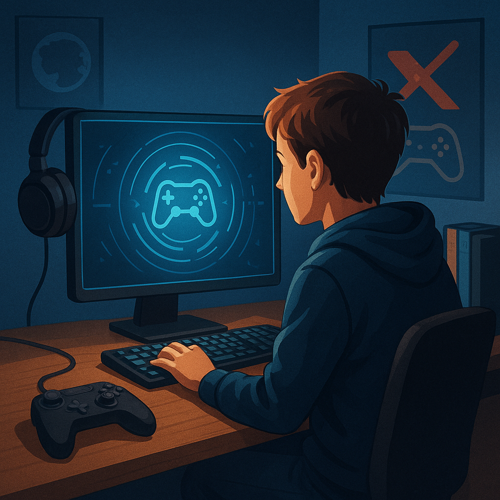 Imagem editorial moderna para games